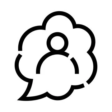 User profile avatar thinking speech bubble icon Illustrazione stock