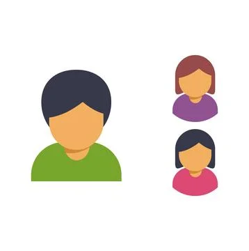User profile avatars flat style vector illustration Stock Illustration