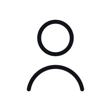 User Profile Black White Line Icon Editable Stroke Vector Symbol Stock Illustration