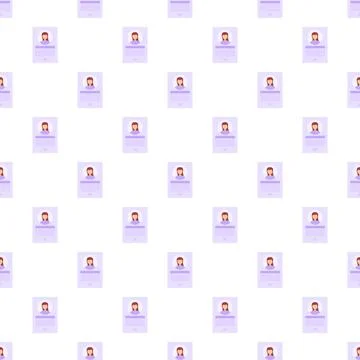 User profile cards creating seamless pattern background Stock Illustration