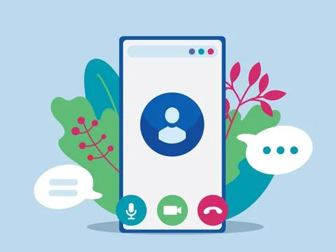 User profile for communication.Video call Stock Illustration