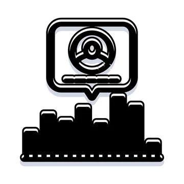 User profile data analytics bar graph diagram Illustrazione stock