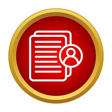 User profile data information document access icon イラスト素材