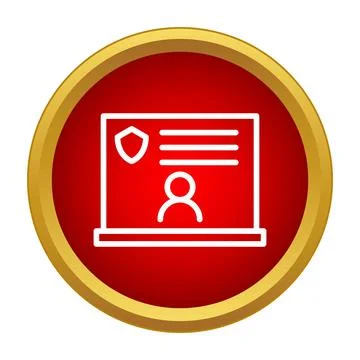 User profile data protection and account security icon Stock Illustration