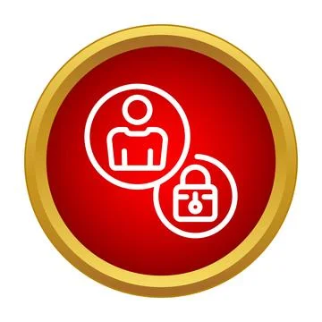 User profile data protection and secure login icon Stock Illustration