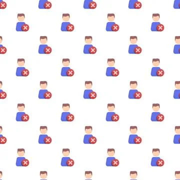 User profile delete icon pattern background concept Stock Illustration