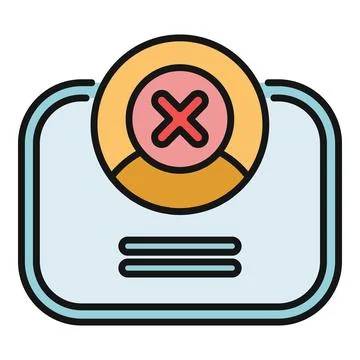 User profile with delete or cancel cross icon Ilustración de archivo