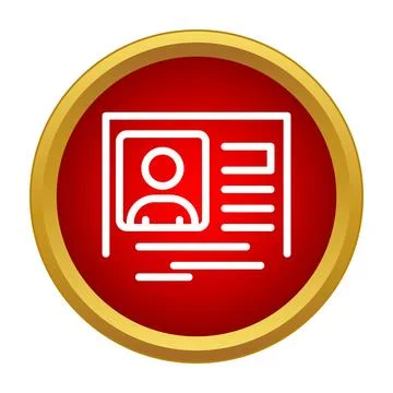User profile displaying personal identity data information Stock Illustration
