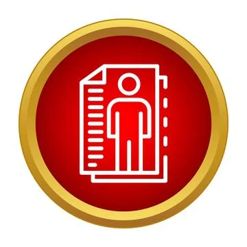 User profile document with personal information icon Stock Illustration