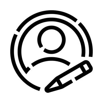 User profile editing account, registration, member management Stock Illustration