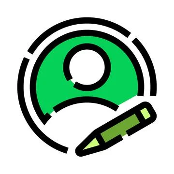 User profile editing digital icon design illustration Illustrazione stock