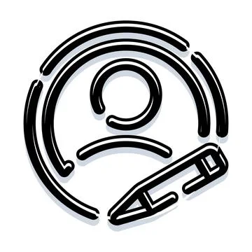 User profile editing interface icon concept 스톡 일러스트
