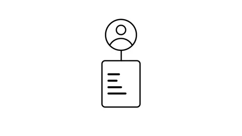 User Profile File Icon Stock Footage 343508345
