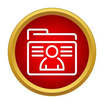 User profile folder icon representing account information Stock Illustration