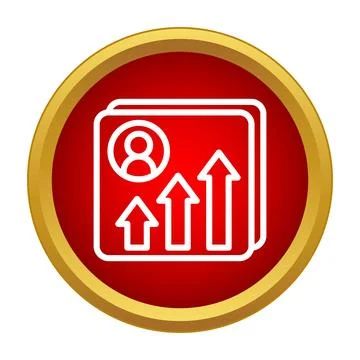 User profile growing performance data progress icon イラスト素材