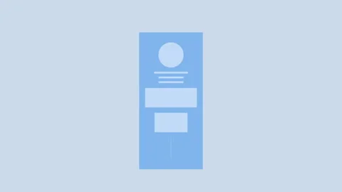 User Profile Icon 2d Animation with Alpha Matte Stock Footage 342590088