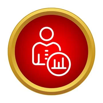 User profile icon analyzing business data statistics イラスト素材