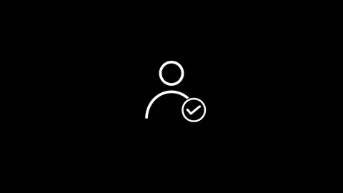 User profile icon animating with a plus symbol adding a new connection on a.. 库存影片 342248211