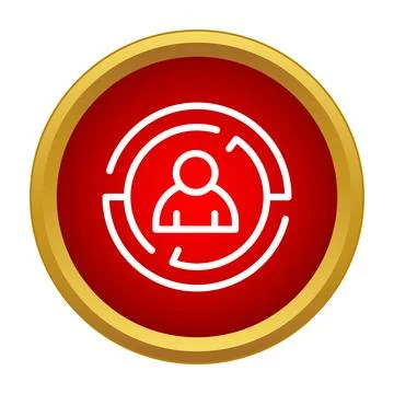 User profile icon with circular refresh arrows Stock Illustration