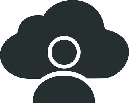 User profile icon for cloud services Stock Illustration