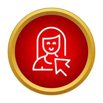 User profile icon with cursor selecting image Stockillustratie