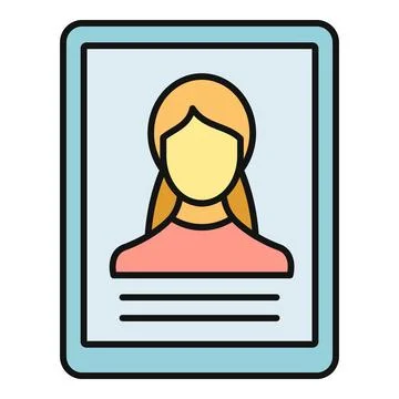 User profile icon displaying personal data information 库存插图