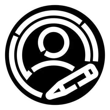 User profile icon editing personal information Stock Illustration