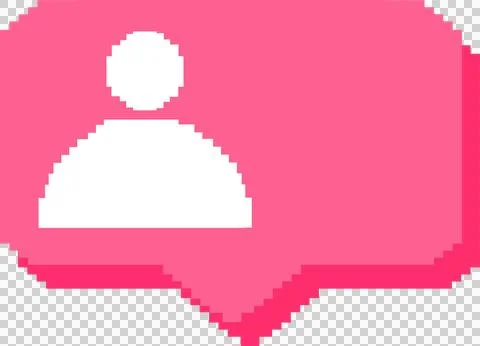 User profile icon is floating inside pink speech bubble flat design with 스톡 일러스트