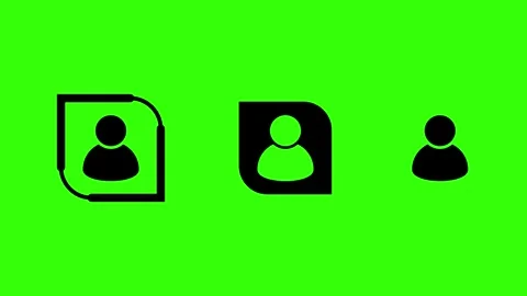 User Profile Icon on Green Background Stock Footage 317642911