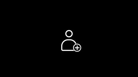 User Profile Icon Growing in Size with Add Button During Digital Network Ex.. Видео 342248218