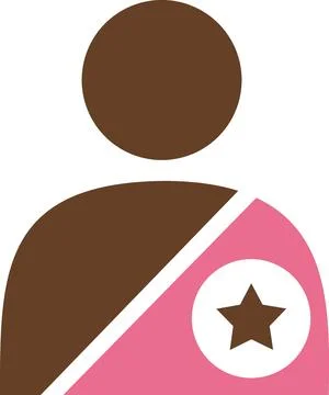 User profile icon with leader star symbol Stock Illustration