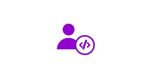 A user profile icon linked to secure coding animation Stock Footage 332597377
