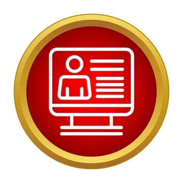 User profile icon with personal data on monitor screen イラスト素材