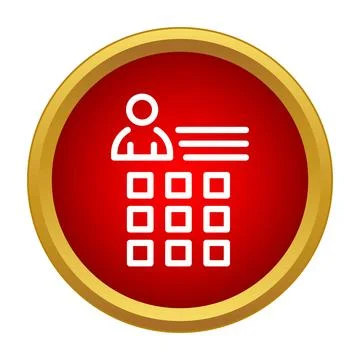 User profile icon presenting personal data information イラスト素材