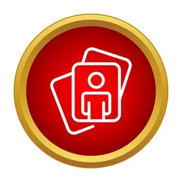 User profile icon representing avatar and personal data 库存插图