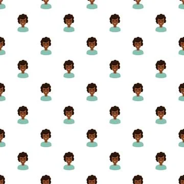 User profile icon seamless pattern on white background Stock Illustration