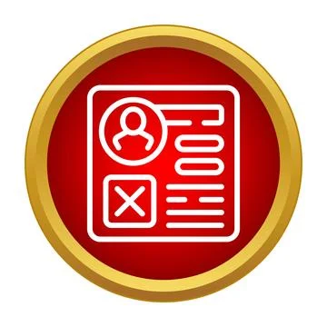 User profile icon showing personal identity card data Stock Illustration
