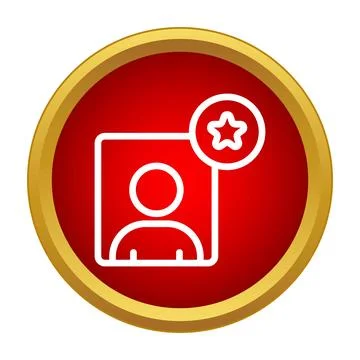 User profile icon with star adding favorite contact Stockillustratie