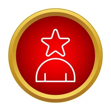 User profile icon with star rating achievement Stockillustratie