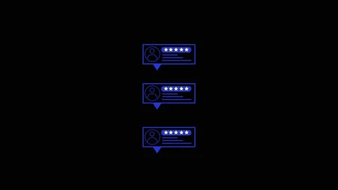 User profile icons stack with five star ratings. These user profile icons r.. Stock Footage 337620937