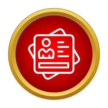 User profile id card document registration icon Stock Illustration