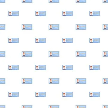 User profile id cards with password pattern Stock Illustration