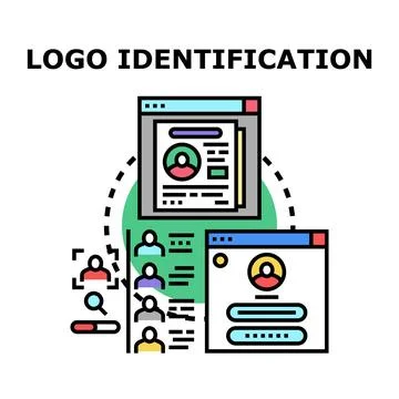 User profile identification and data analysis concept Stock Illustration