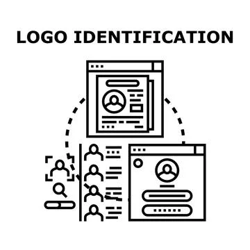 User profile identification and data analysis concept Stock Illustration