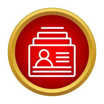 User profile identification card icon illustrating personal information Stock Illustration