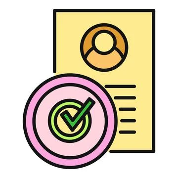 User profile identity verification and validation icon Illustrazione stock
