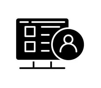 User Profile Interface on Computer Screen with Simple Design Elements イラスト素材