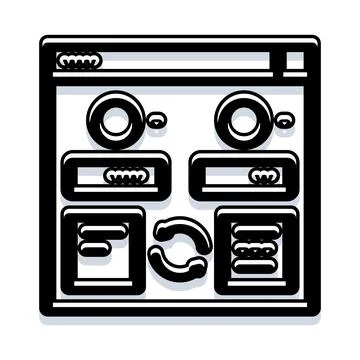 User profile interface with data synchronization illustration 스톡 일러스트