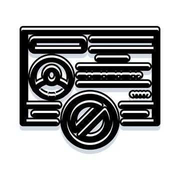 User profile interface icon with personal data Stock Illustration