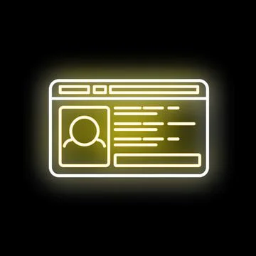 User profile interface icon showing digital identity 스톡 일러스트